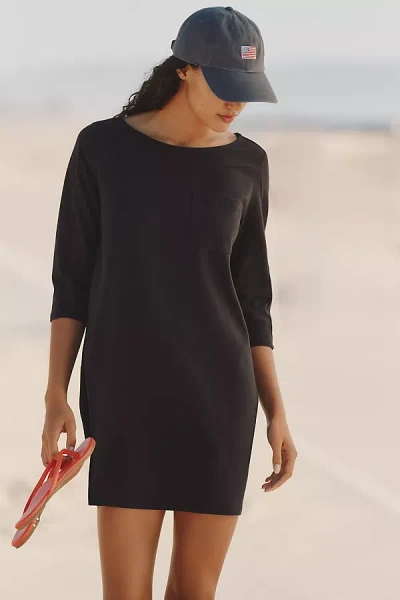 Celandine Punting Boat-neck T-shirt Mini Dress In Black