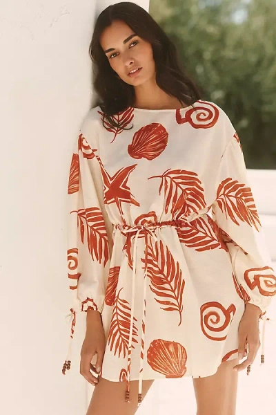 Celandine Resort Printed Mini Kaftan