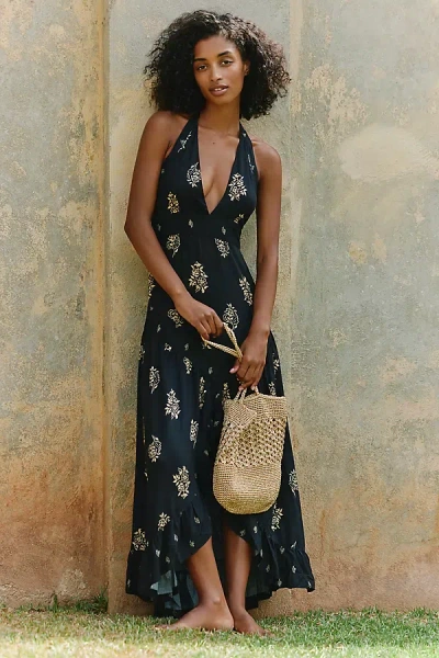 Celandine Scarf Dress In Black