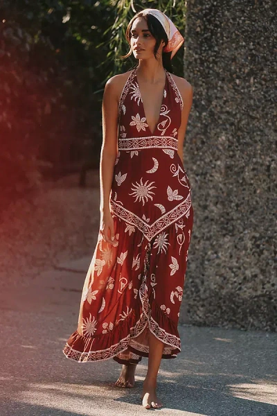 Celandine Scarf Dress In Red