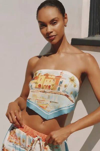 Celandine Scarf Strapless Top In Multi