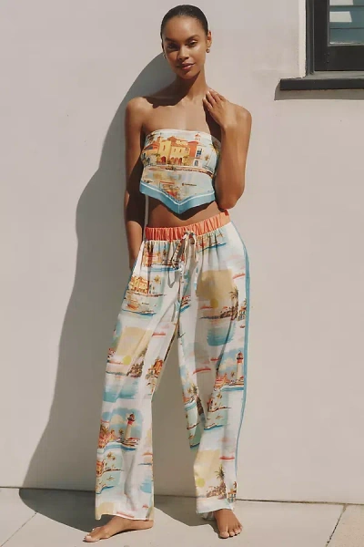 Celandine Scarf Wide Leg Pants In Multi