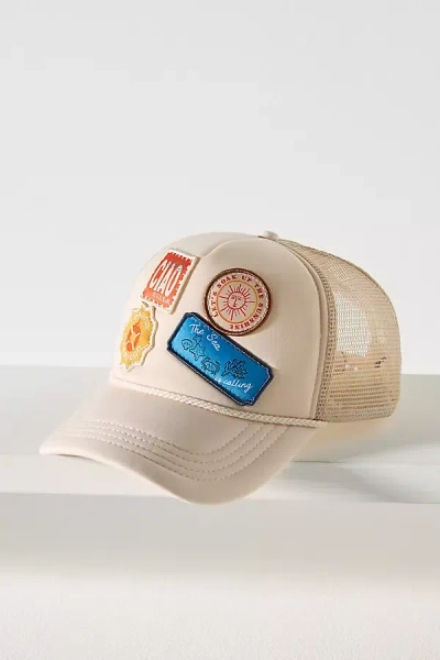 Celandine Seaside Trucker Hat In Beige