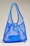 Celandine Sheer Mesh Beach Bag In Blue