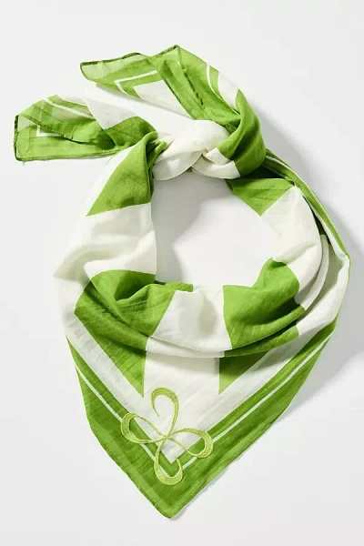 Celandine Silk Blend Scarf In Green