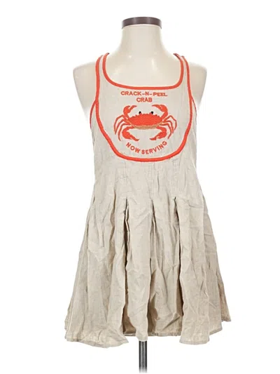 Pre-owned Celandine Sleeveless Top Tan Halter Neckline Tops