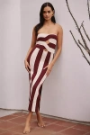 Celandine Strapless Cutout Knit Midi Dress In Multicolor