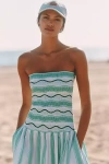 Celandine Strapless Smocked Drop-waist Midi Dress