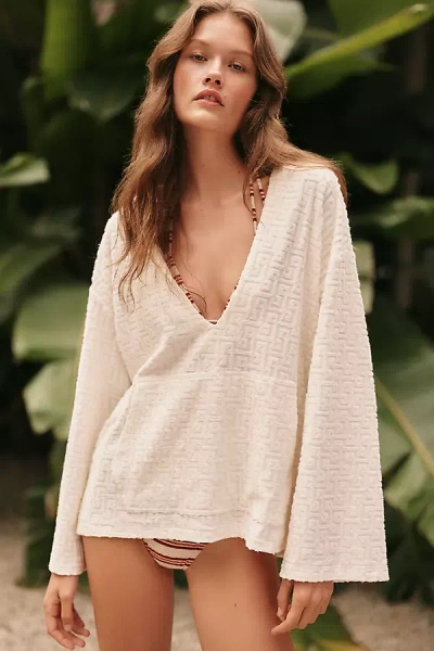 Celandine Terry Hoodie In White