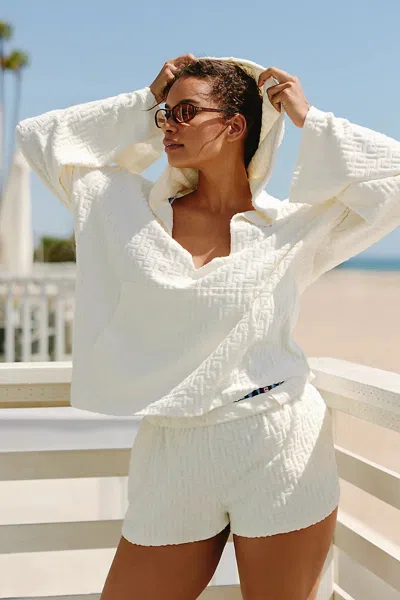 Celandine Terry Hoodie In White