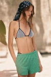 Celandine Terry Pull-on Shorts In Green