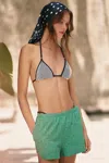 Celandine Terry Pull-on Shorts In Green