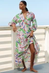 Celandine The Carolita Printed Tiered Shirt Dress By