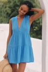 Celandine The Kallie Flowy Tunic Dress By : Sleeveless Edition In Blue