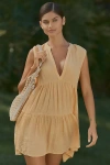 Celandine The Kallie Flowy Tunic Dress By : Sleeveless Edition In Orange