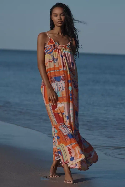Celandine The Malika Gauze Maxi Dress By  In Multicolor