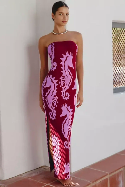 Celandine The Mesa Strapless Column Midi Dress By  In Multi