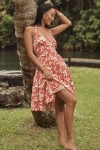 Celandine Tiered Bustier Mini Dress In Multicolor