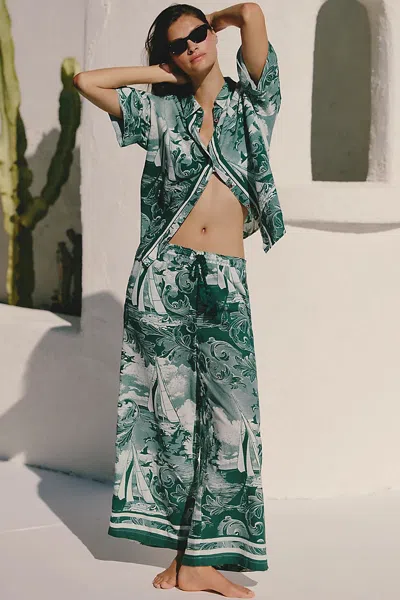 Celandine Wide-leg Pull-on Pants In Animal Print
