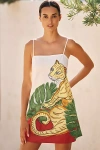 Celandine Wild Tropics Tie-back Shift Dress In Multi