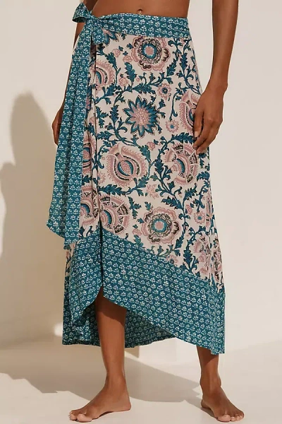 Celandine Wrap Midi Skirt In Multicolor