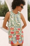 Celandine X Carla Petelski Mini Linen Blend Shift Dress