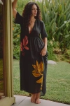 Celandine X Claire Johnson The Kallie Flowy Maxi Dress In Black