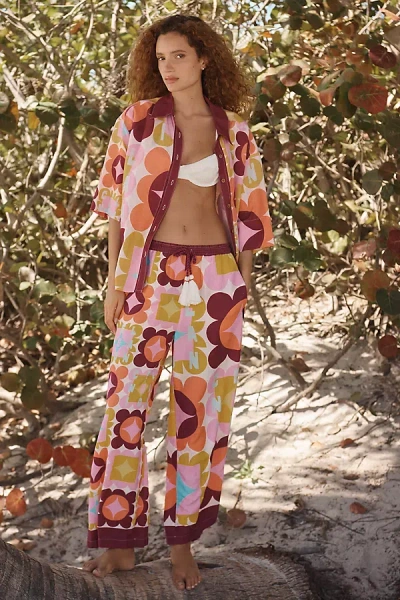 Celandine X Holly Clarke Wide-leg Linen-blend Pants In Multi