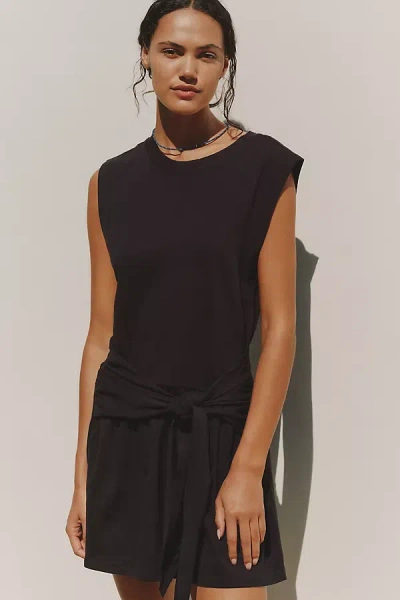 Celandine X Holly Francesca Knotted Tee Mini Dress In Black