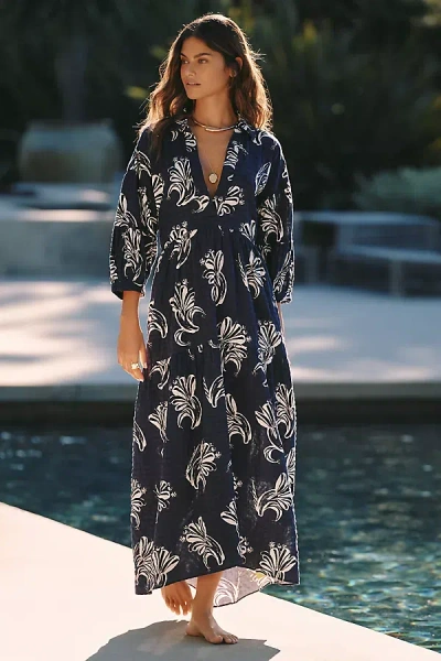 Celandine X Suzanne Lustig Carolita Maxi Dress In Blue
