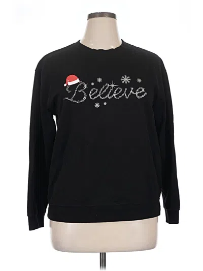 Pre-owned Celebrate Together Pullover Sweater In Black