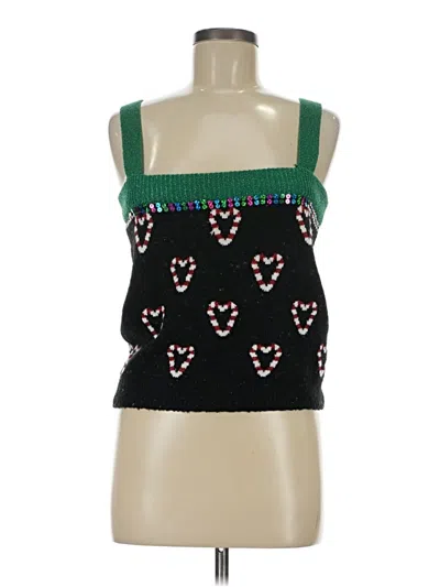 Pre-owned Celebrate Together Tank Top Green Sweetheart Neckline Tops