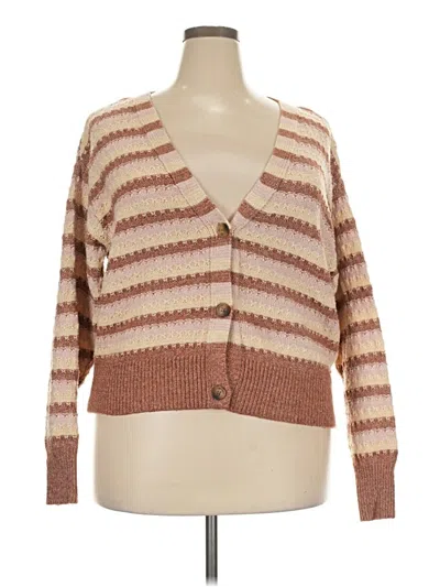 Pre-owned Celebrity Pink Cardigan Sweater In Brown