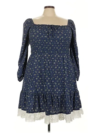 Pre-owned Celebrity Pink Casual Dress In Blue