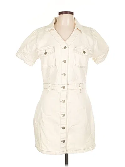 Pre-owned Celebrity Pink Casual Dress In White