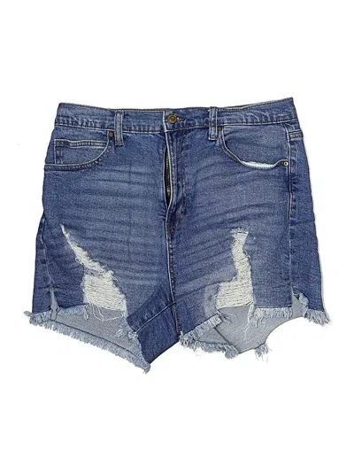 Pre-owned Celebrity Pink Denim Shorts In Blue