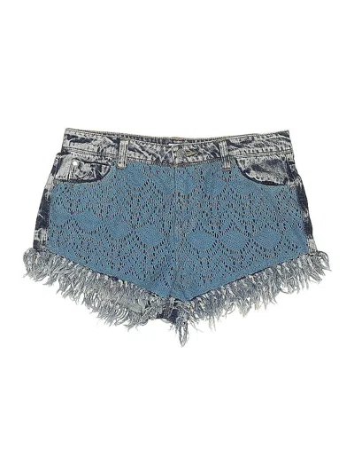 Pre-owned Celebrity Pink Denim Shorts In Blue