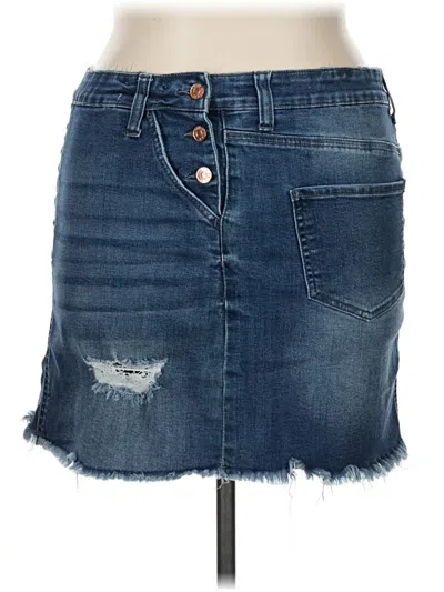 Pre-owned Celebrity Pink Denim Skirt In Blue