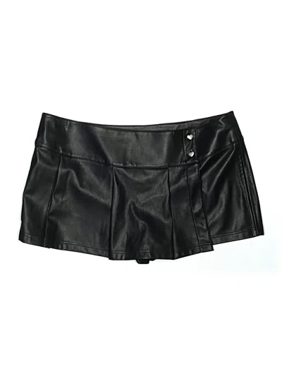 Celebrity Pink Faux Leather Skirt In Black