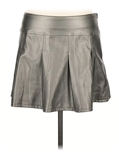 Pre-owned Celebrity Pink Faux Leather Skirt In Silver