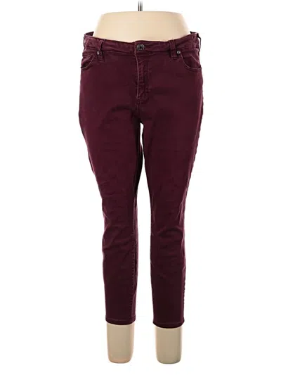 Pre-owned Celebrity Pink Jeans In Burgundy