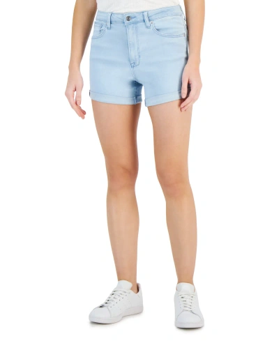 Celebrity Pink Juniors' 4" High-rise Curvy Denim Shorts In No Limit