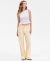 Celebrity Pink Juniors' Baggy Wide-leg Jeans In Neutral