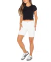 Celebrity Pink Juniors' Cuffed Hem Bermuda Denim Shorts
