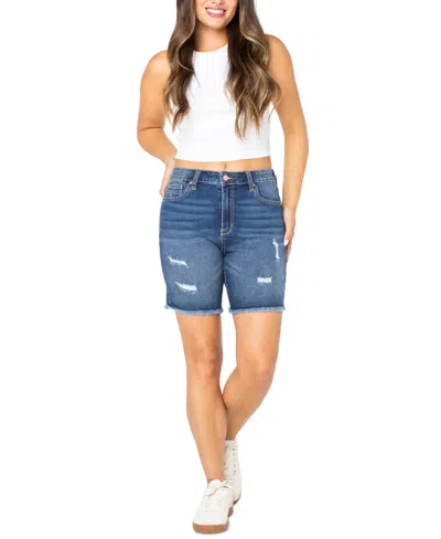 Celebrity Pink Juniors' High-rise Bermuda Shorts In Blue