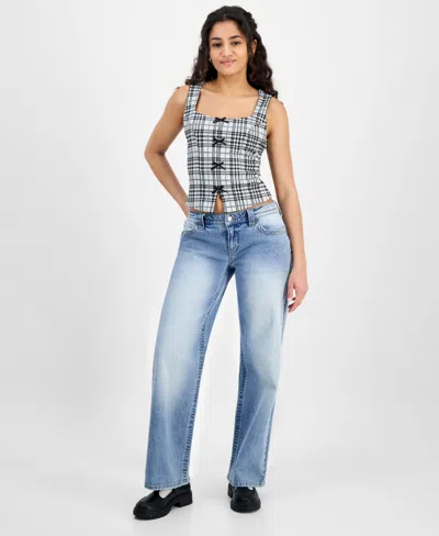 Celebrity Pink Juniors' Low-rise Baggy Jeans In Blue