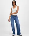 Celebrity Pink Juniors' Low-rise Baggy Jeans In Blue