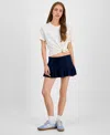 Celebrity Pink Juniors' Pleated Skort In White