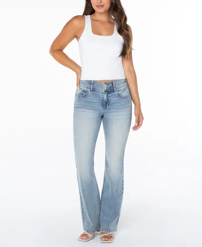 Celebrity Pink Juniors' Retro Mid-rise Bootcut Stretch Jeans In Blue