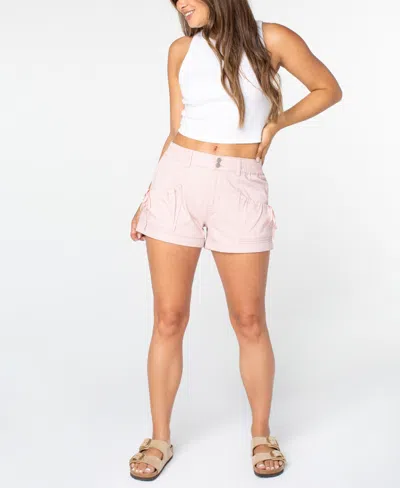 Celebrity Pink Juniors' Ribbon Bow-pocket Shorts In Pink
